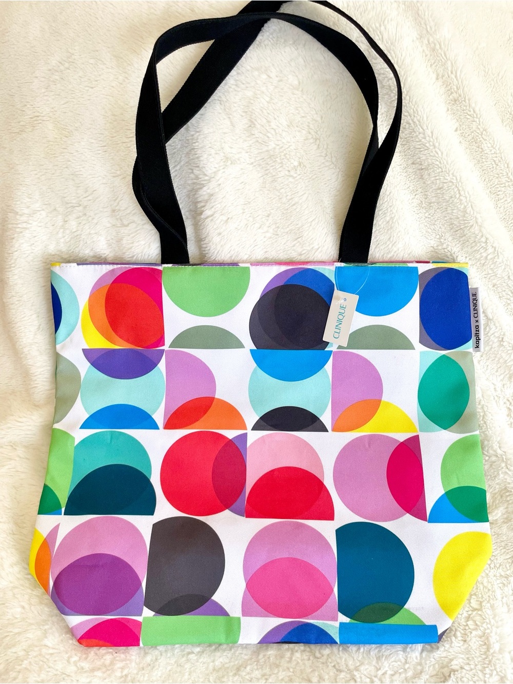 Clinique x Kapitza Geometric Print Tote Bag
